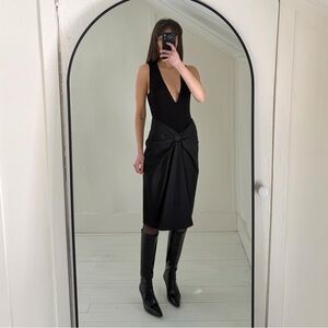 Jean Paul Gaultier Femme Vintage Y2K Wool Silk Pleated Pencil Skirt